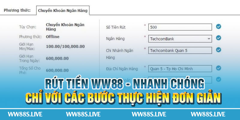 Rút Tiền WW88 - Nhanh Chóng Chỉ Với Các Bước Thực Hiện Đơn Giản